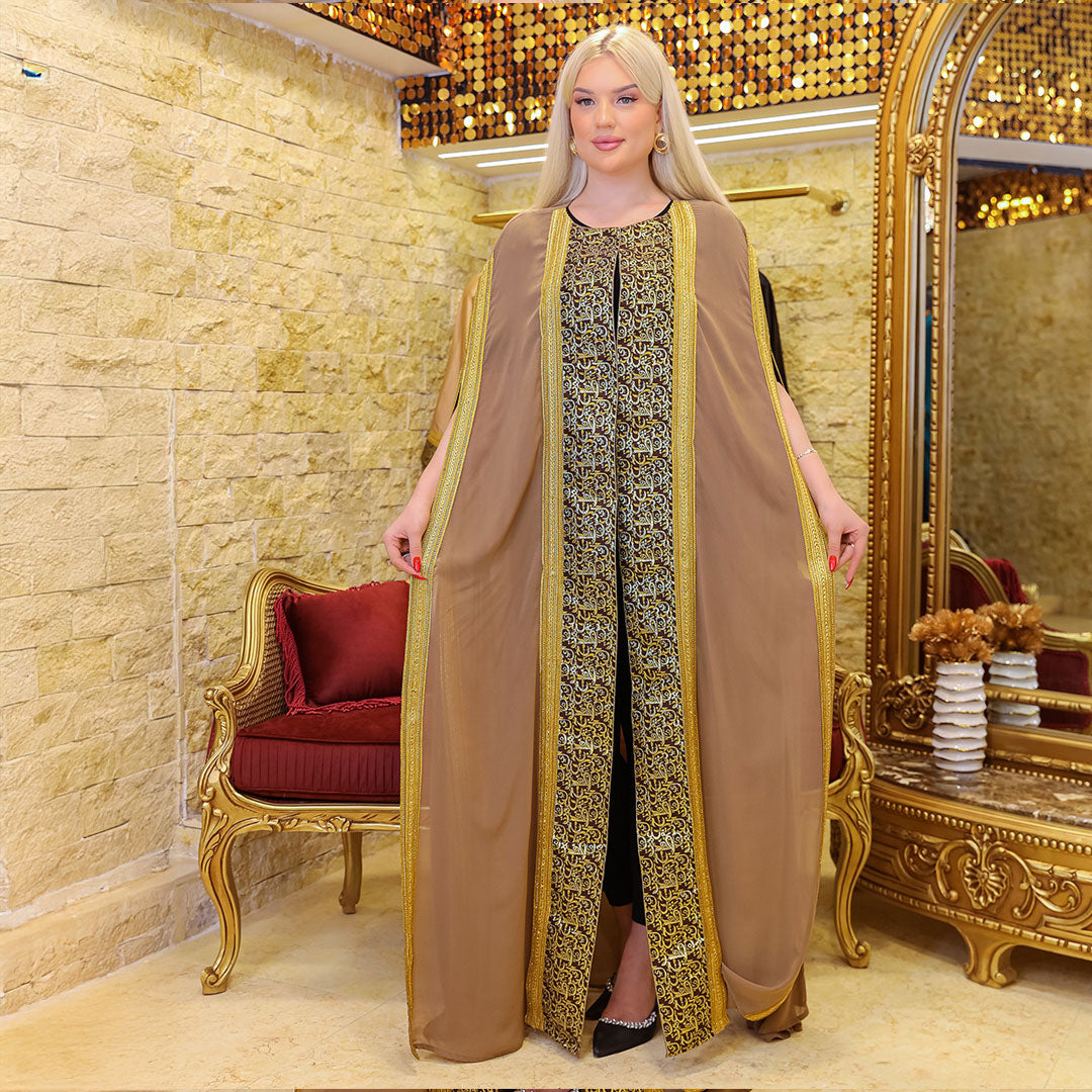 chiffon Bisht - Embroidery Ribbon