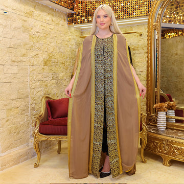 chiffon Bisht - Embroidery Ribbon