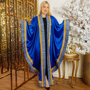 Dubai Silky Satin kaftan- Embroidered