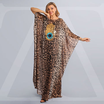 Dubai  Chiffon Jalabiya- Embroidered