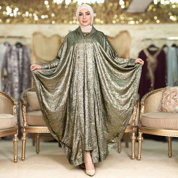 Shiny Emirati Kaftan Set(two-piece)