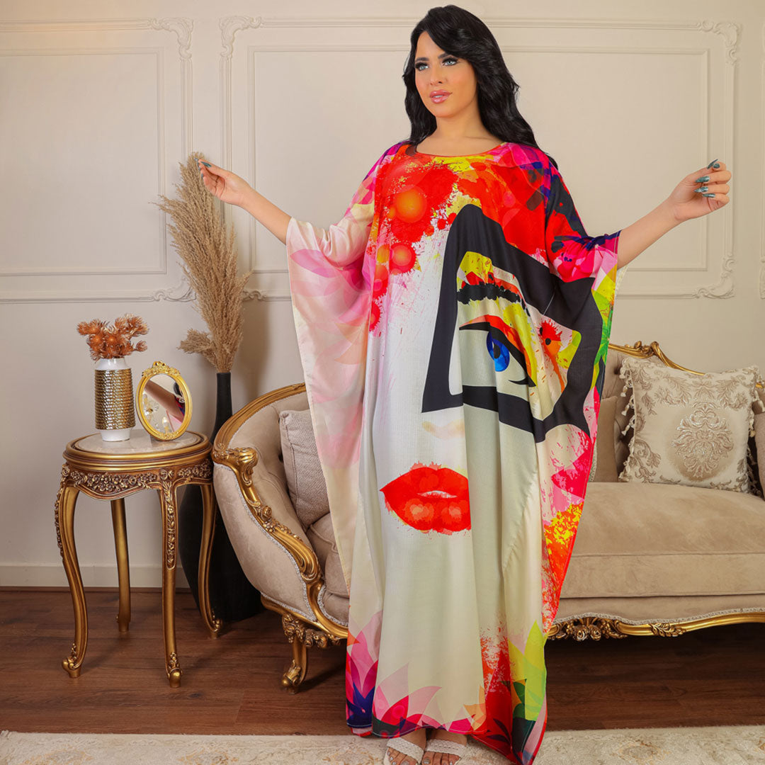 Dubai Linen Jalabiya - Printed