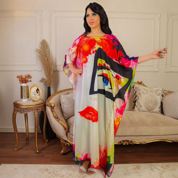 Dubai Linen Jalabiya - Printed