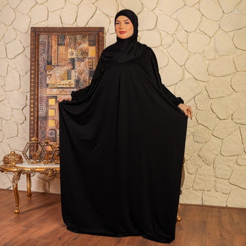 Practical crepe Lycra  prayer dress with headscarf