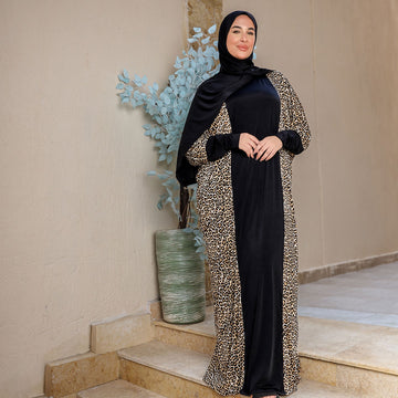 Practical Saudi Jersey  prayer dress with headscarf