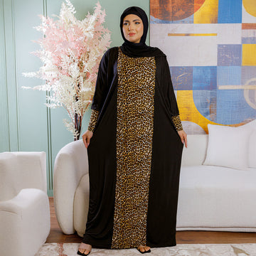 Practical Saudi Jersey  prayer dress with headscarf