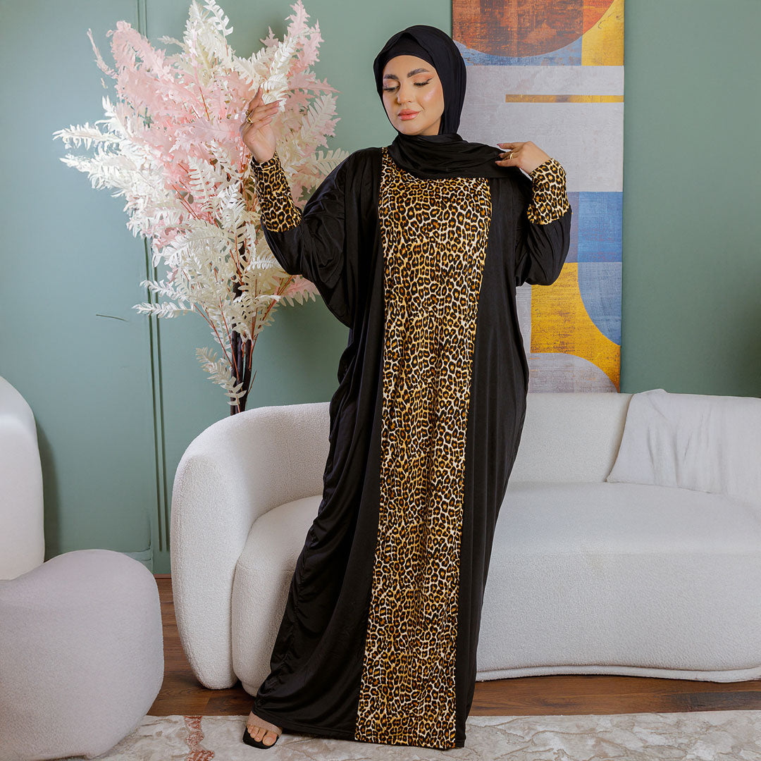 Practical Saudi Jersey  prayer dress with headscarf