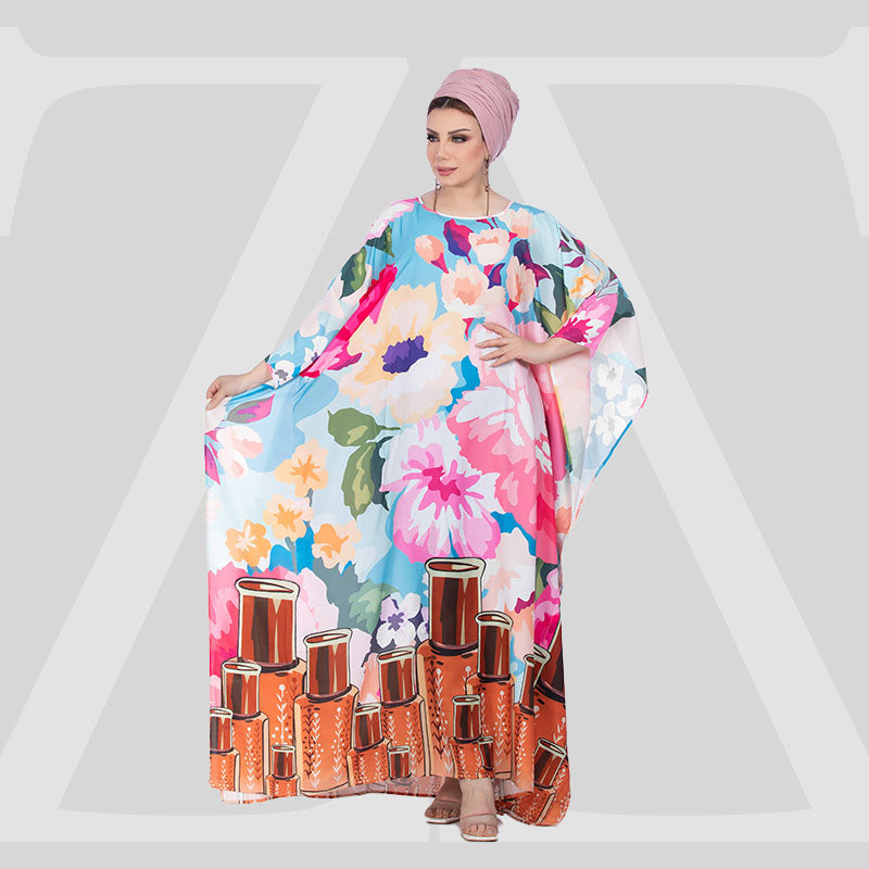 Dubai Linen Jalabiya - Printed