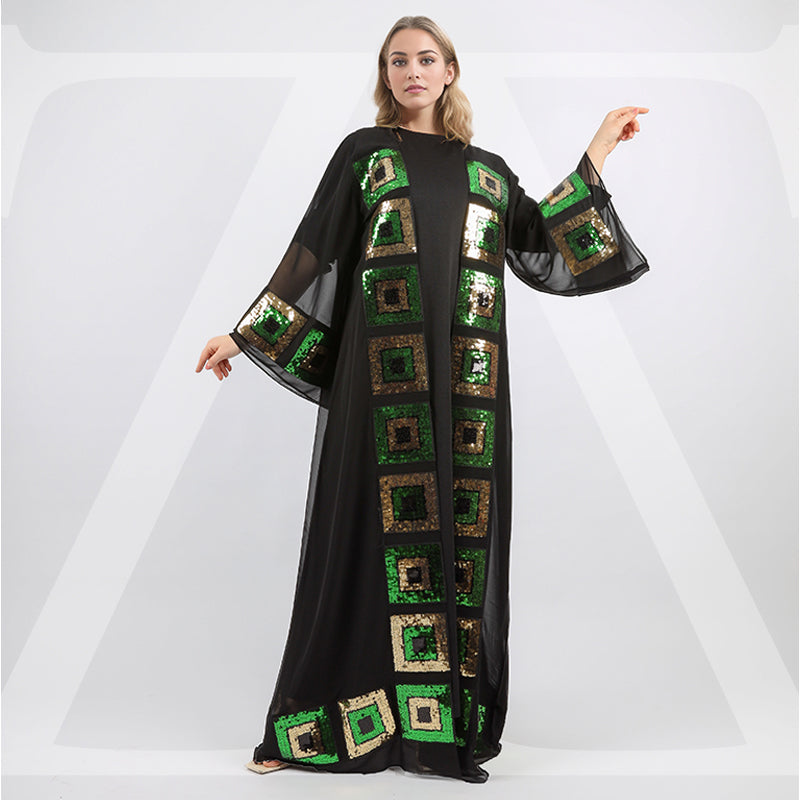Arabic  Chiffon kaftan - Embroidered