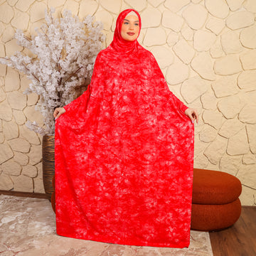 Practical  Bahraini prayer dress with headscarf- printed
