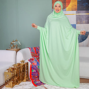 Practical  Bahraini prayer dress with headscarf- plain
