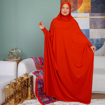 Practical  Bahraini prayer dress with headscarf- plain