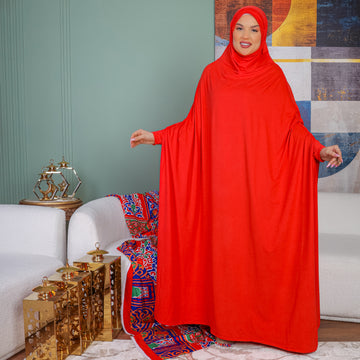 Practical  Bahraini prayer dress with headscarf- plain