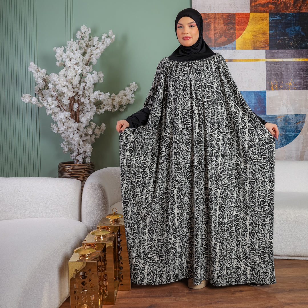 Practical Kuwaiti Crepe prayer dress with headscarf