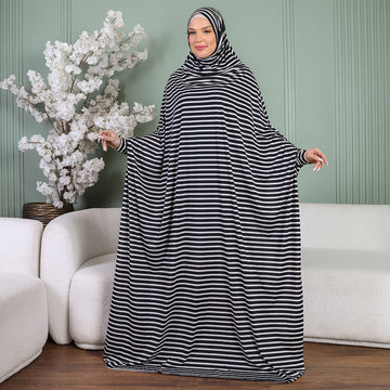 Practical  Kuwaiti Jersey prayer dress  with headscarf
