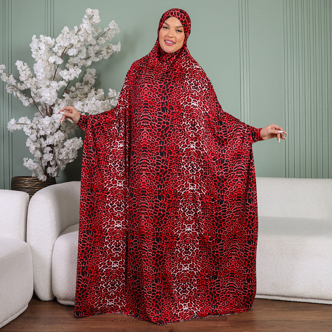 Practical  Kuwaiti Jersey prayer dress  with headscarf