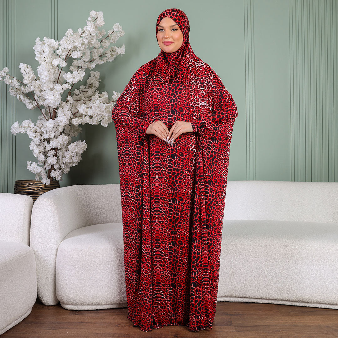 Practical  Kuwaiti Jersey prayer dress  with headscarf