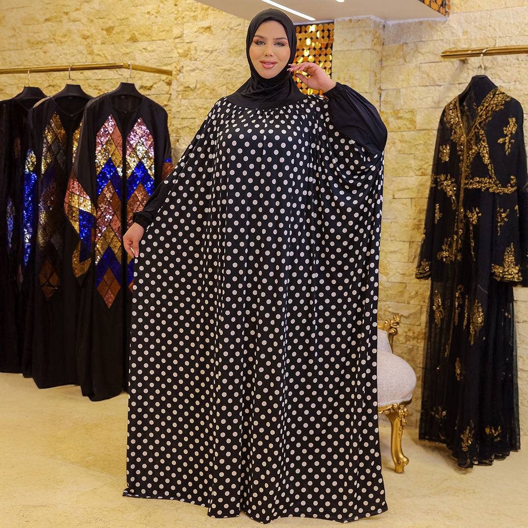Practical  Kuwaiti Jersey prayer dress  with headscarf