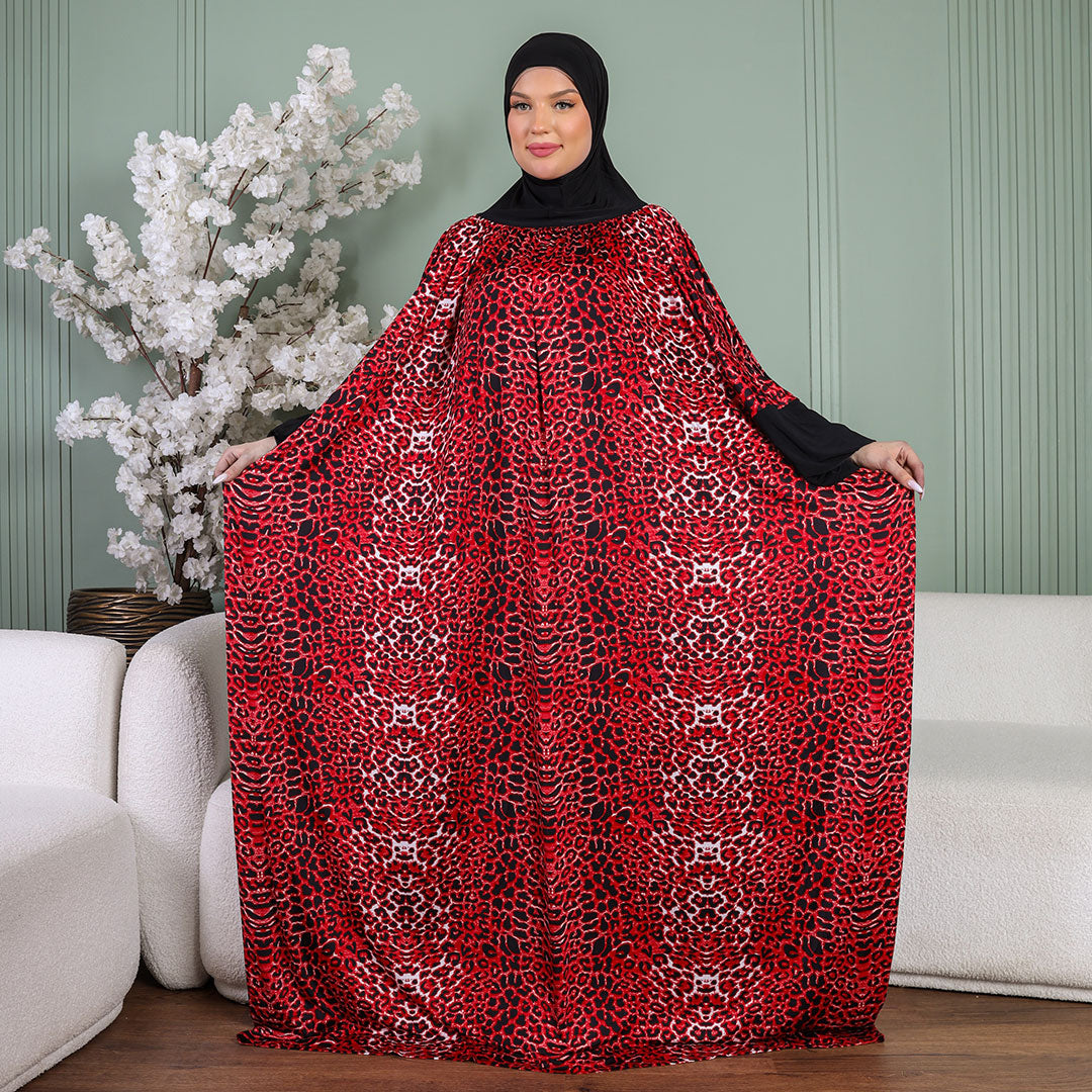 Practical  Kuwaiti Jersey prayer dress  with headscarf