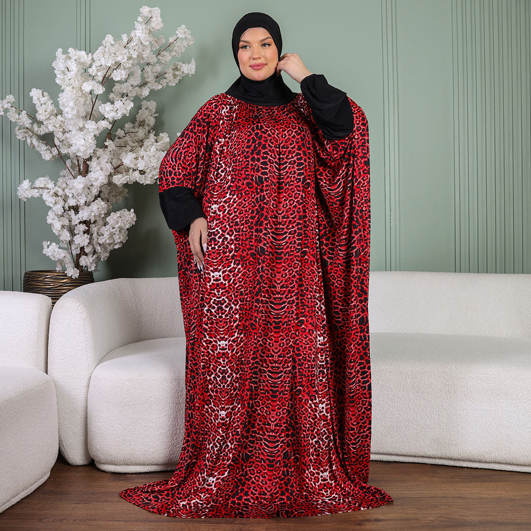 Practical  Kuwaiti Jersey prayer dress  with headscarf