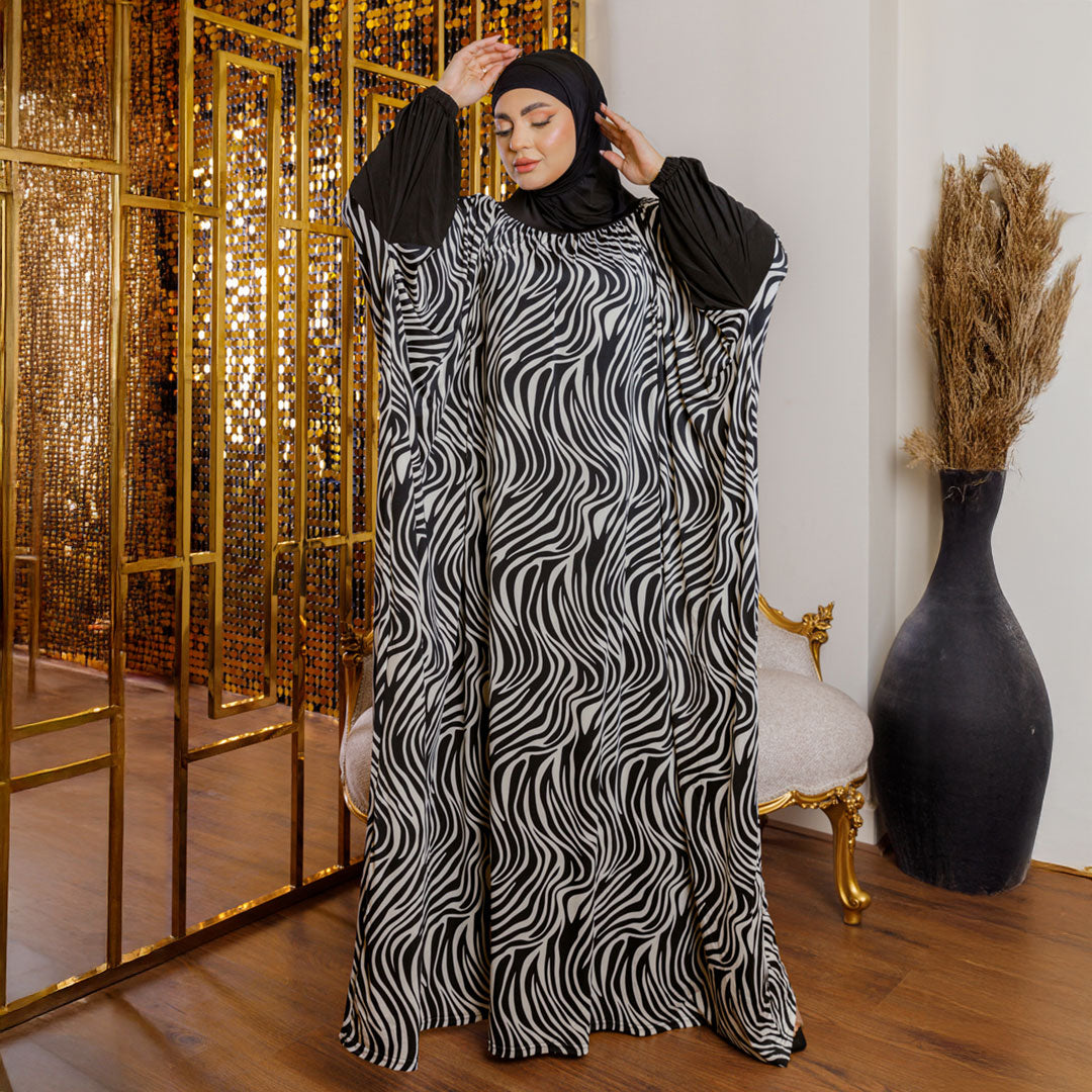 Practical  Kuwaiti Jersey prayer dress  with headscarf