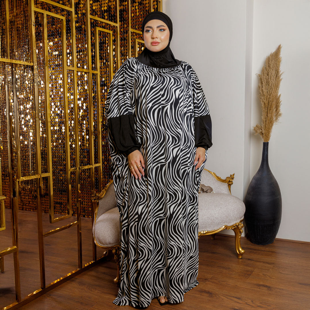 Practical  Kuwaiti Jersey prayer dress  with headscarf