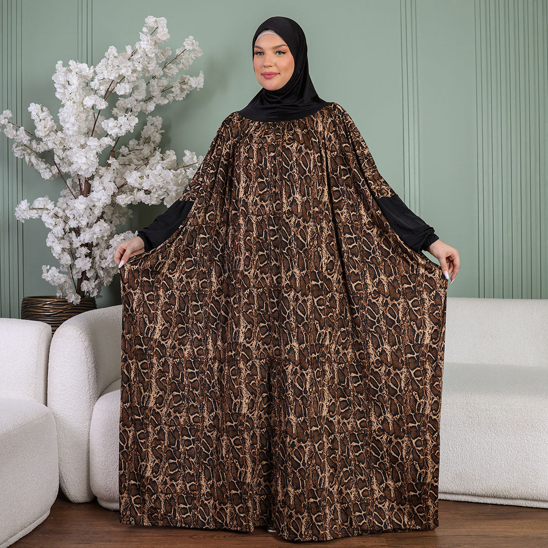 Practical  Kuwaiti Jersey prayer dress  with headscarf
