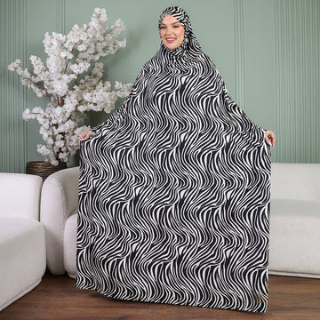 Practical  Kuwaiti Jersey prayer dress  with headscarf