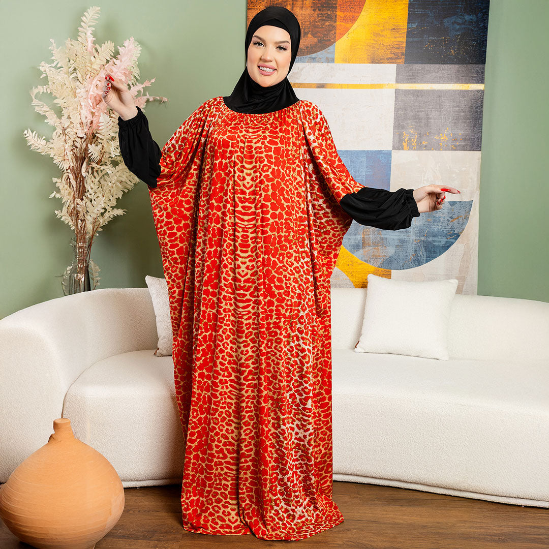 Practical  Kuwaiti Jersey prayer dress  with headscarf