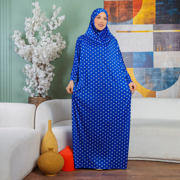 Practical  Kuwaiti Jersey prayer dress  with headscarf