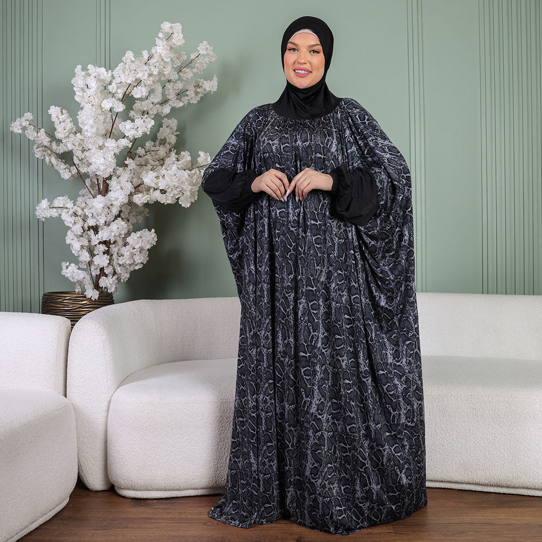 Practical  Kuwaiti Jersey prayer dress  with headscarf