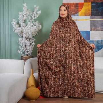 Practical  Kuwaiti Jersey prayer dress  with headscarf
