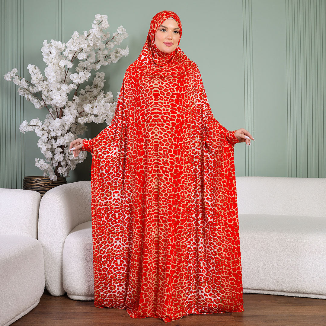 Practical  Kuwaiti Jersey prayer dress  with headscarf