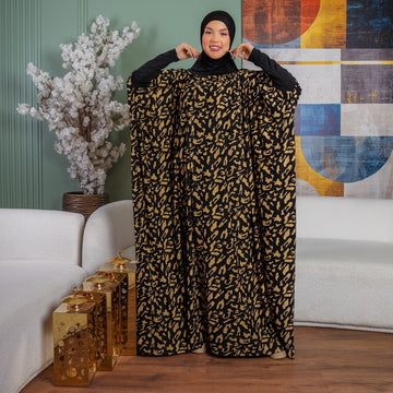 Practical Kuwaiti Crepe prayer dress with headscarf