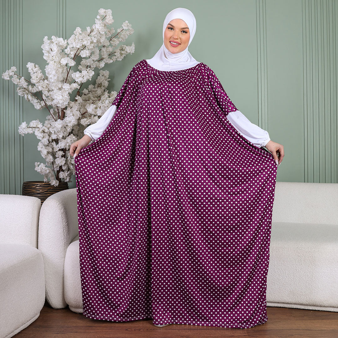 Practical  Kuwaiti Jersey prayer dress  with headscarf