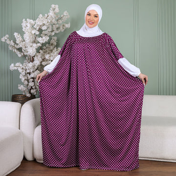 Practical  Kuwaiti Jersey prayer dress  with headscarf