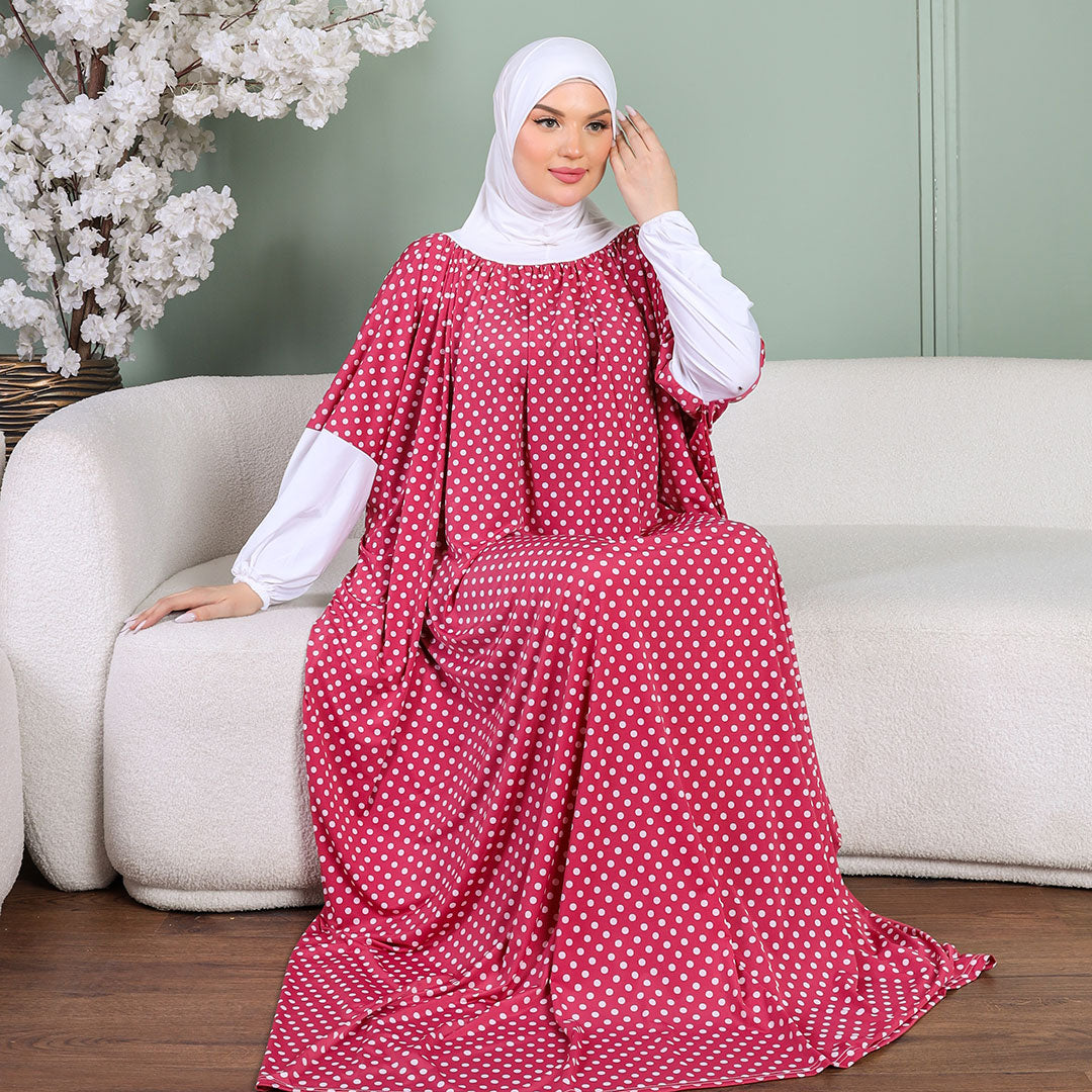 Practical  Kuwaiti Jersey prayer dress  with headscarf