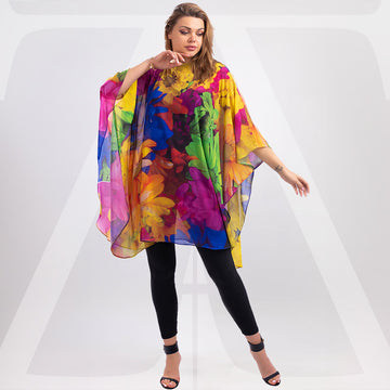 Chiffon Poncho - Printed