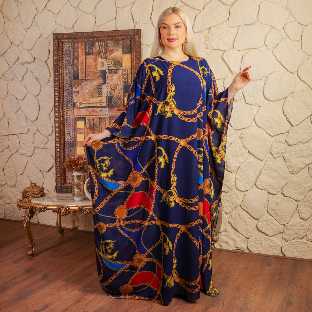 Dubai Chiffon Jalabiya- Printed