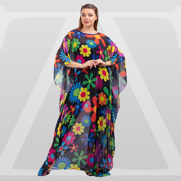 Dubai Chiffon Jalabiya- Printed