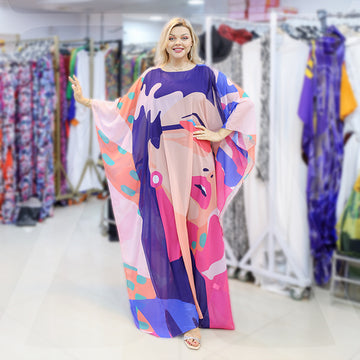 Dubai Chiffon Jalabiya- Printed