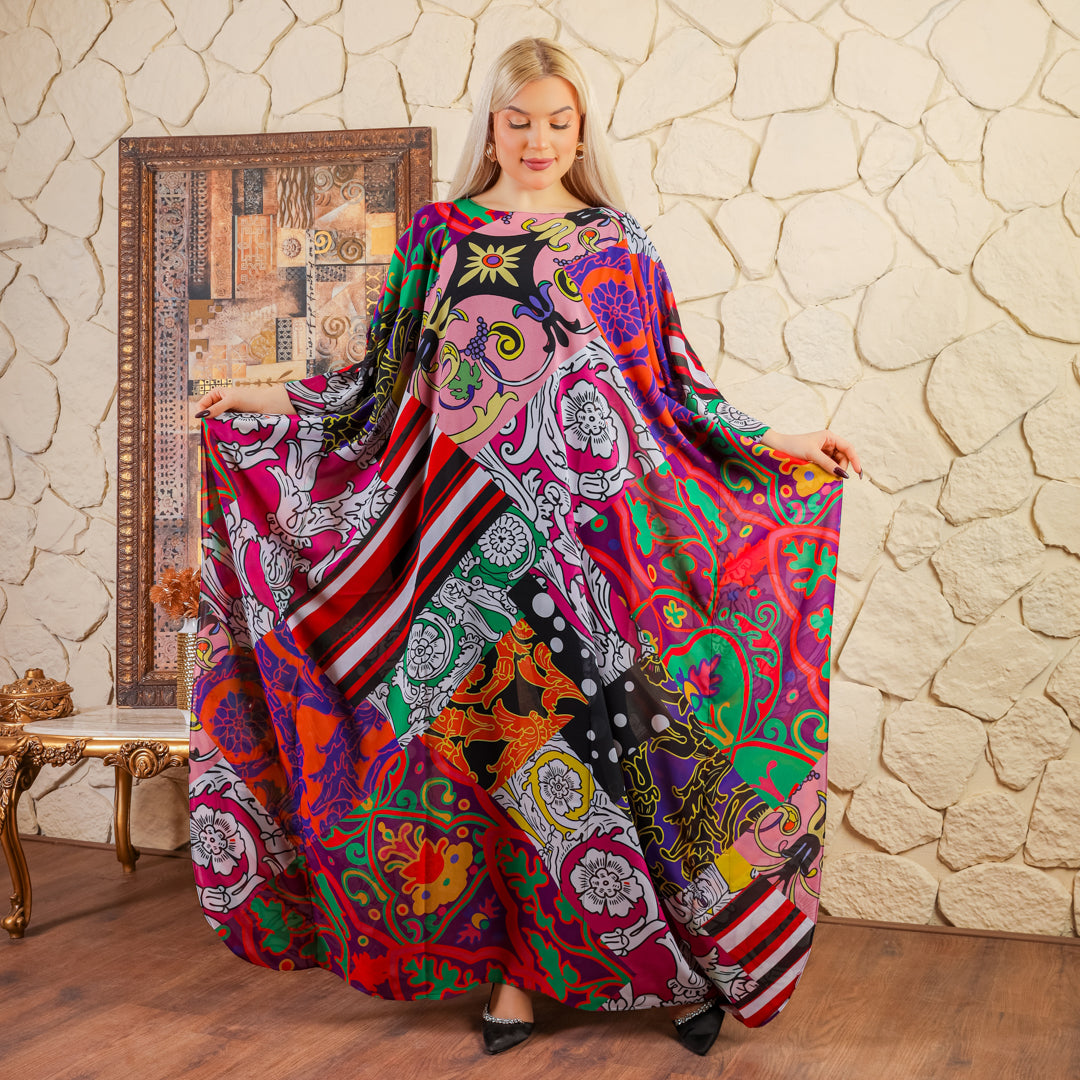 Dubai Chiffon Jalabiya- Printed