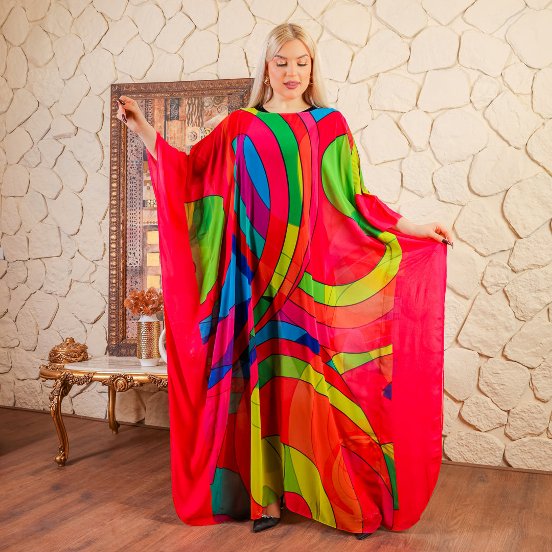 Dubai Chiffon Jalabiya- Printed