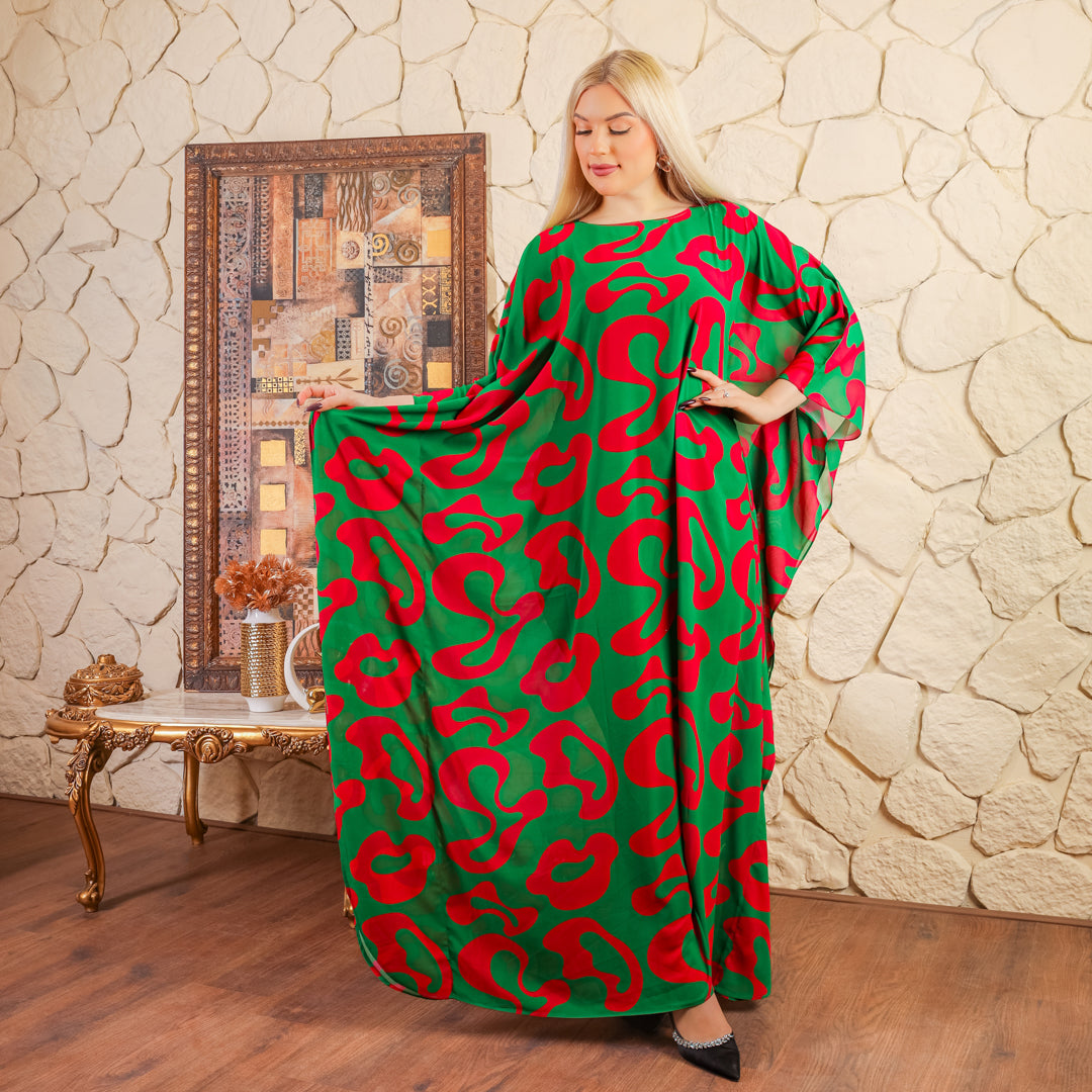 Dubai Chiffon Jalabiya- Printed