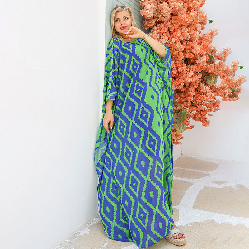 Dubai Chiffon Jalabiya- Printed
