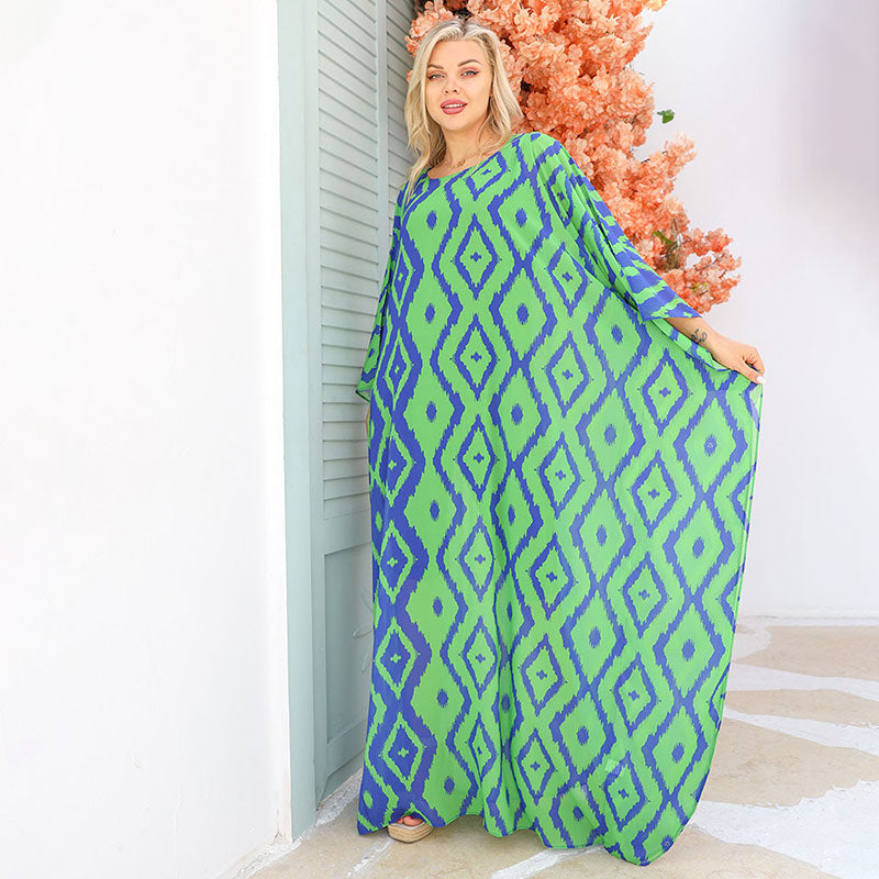 Dubai Chiffon Jalabiya- Printed