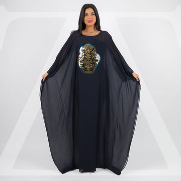 Dubai  Chiffon Jalabiya- Embroidered