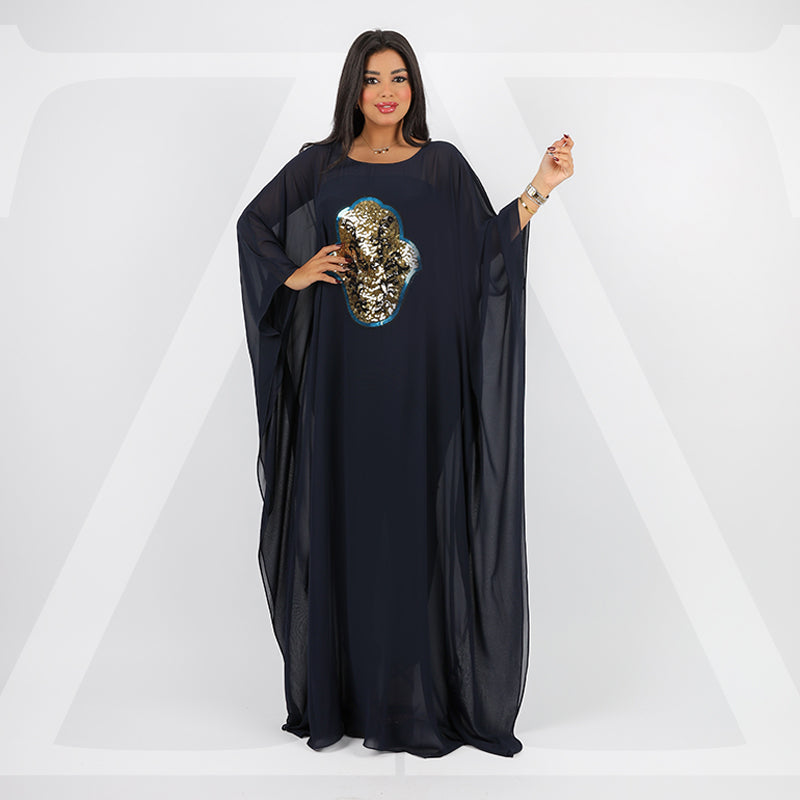 Dubai  Chiffon Jalabiya- Embroidered
