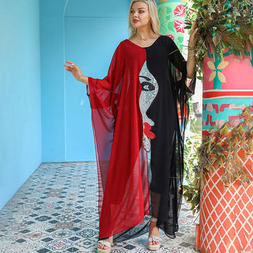Dubai  Chiffon Jalabiya- Embroidered