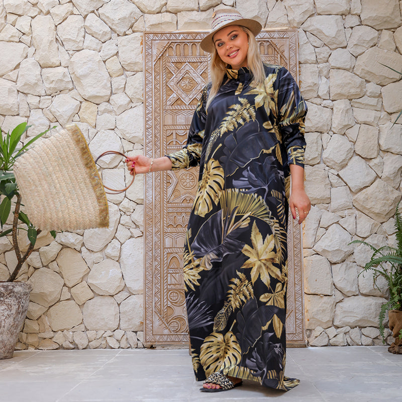 Silky Satin dress - Armani - printed